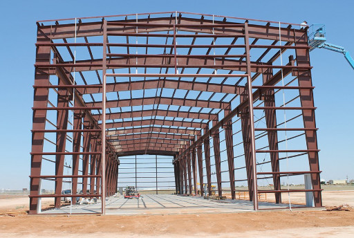 Prefabricated Steel Structure Warehouse With Sandwich Panel Glass Wool Roof