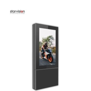 China 75Inch Anti Reflective Glass Outdoor Lcd Digital Signage / Digital Totem Display on sale
