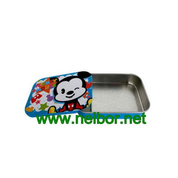 Quality rectangular shape candy tin box with sliding lid wholesale