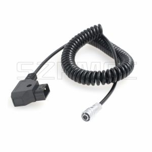 China DTap to Weipu 2 Pin Coiled Blackmagic Power Cable for BMPCC4K BMD Pocket Cinema Camera 4K on sale