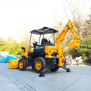Epa Engine Towable Backhoe Loader Mini Excavator 4x4 Wheel
