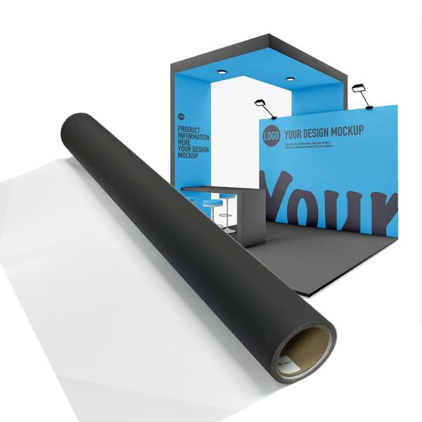 Durable 260gsm Black Back Polyester Fabric for Event Backdrops and Visual