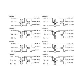 Dual Port Magnetic Transformers SMT Gigabit Network 50pins HX5020FNLT ,