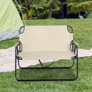 Lightweight 2 Person Portable Collapsible Beach Chair for Camping and Hunting