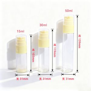 Luxury Empty Refillable Airless Bottle in PP Material in 15ml 30ml 50ml Sizes
