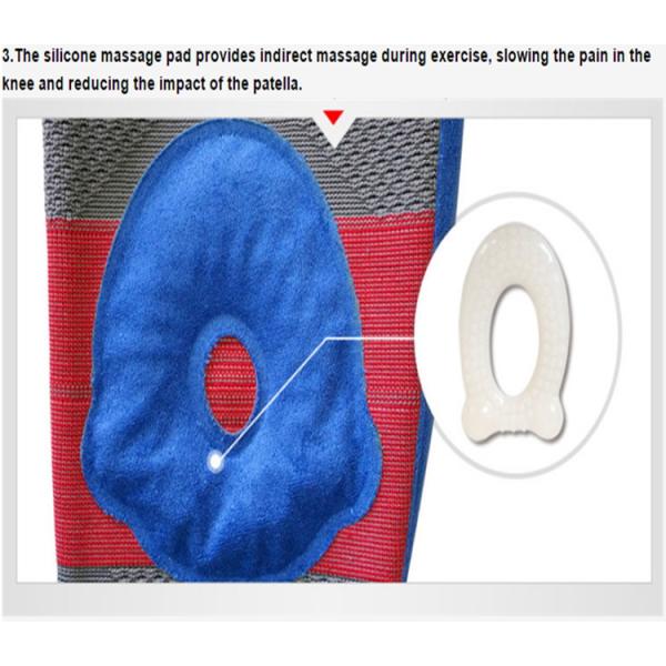3D Circular Knit Fabric Patella Sleeve Silicone Sport Elastic Knitted Knee Support For Running Basketball
