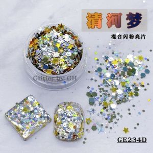 Multi Colors Loose Chunky Glitter Mix Fine Polyester Glitter Bulk For Nail Art