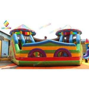 Inflatable Amusement Park For Kids Giant Activity / Commercial Bounce House