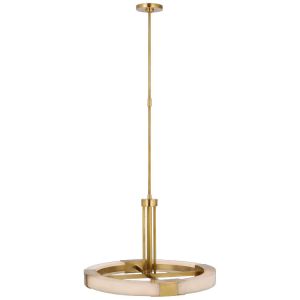 Brass Crystal Pendant Vintage Alabaster Brass Crystal Light for Elegant Indoor