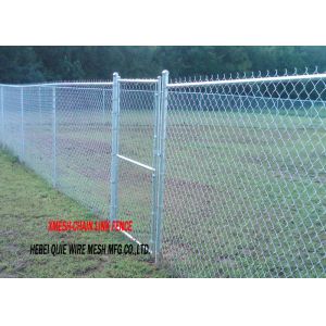 Hot Dipped Galvanised  11 Gauge Chain Link Fence Fabric Steel Wire / Posts