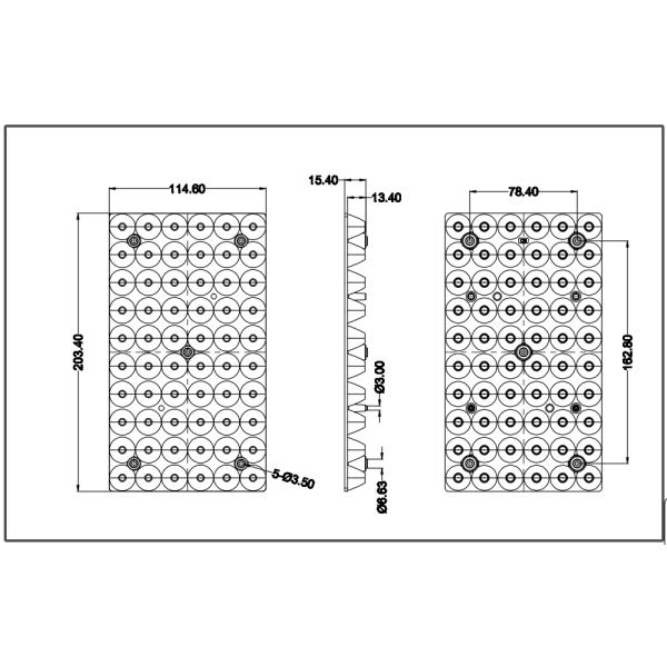 Good Quality Pc Material 9Degree Rectangle 60 In 1 Led Stadium Light Lens Xpg Chips water resistant