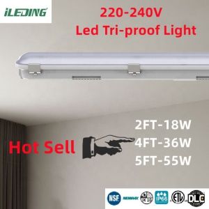 Surface Mount Tri-proof Light 5FT 24W Industrial LED Vapor Tight Fixture with