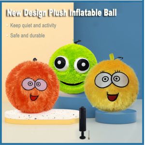 Unisex Acceptable Custom Rainbow Colorful Inflatable Plush Ball for Customizatio