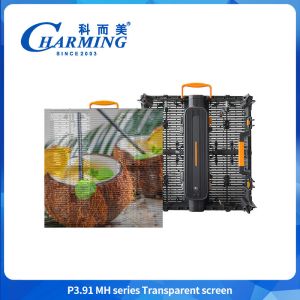 Multiple installation methods RGB colour P3.91MH Series SMD1921 Transparent Screen with quick lock