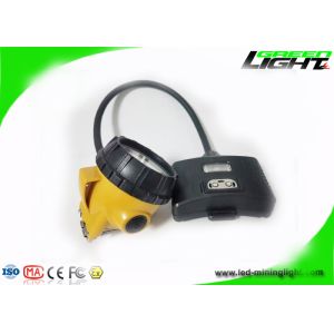 Cheap IP 68 Waterproof Corded Mining Cap Lamp 221lum 15000Lux 6.8Ah Panasonic Battery Miner Headlight with Rear Warning Light for sale
