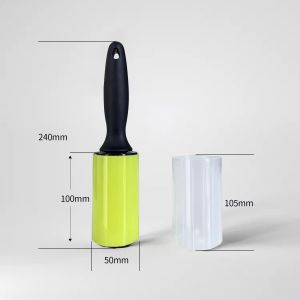 Vertical Handle Sticky Plastic Colorful Washable Lint Roller
