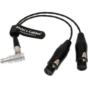 XLR Breakout Audio Input Cable For Atomos Shogun Monitor Recorder Right Angle 10
