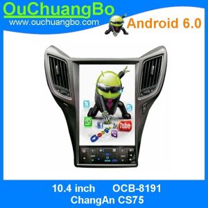 Cheap Ouchuangbo 10.4&quot; Vertical Screen Tesla Style 1024*768 Android 6.0 for ChangAn CS75 with 3g wifi AUX audio for sale