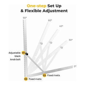 400Lbs Capacity Adjustable Solar Panel Tilt Mount Brackets Customized Size