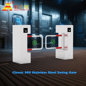 Cheap HCW Vertical Turnstile Gate with Facial Recognition Technology Compact Waist-High Design for 30-45 People/Minute Traffic for sale