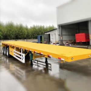 Container Transportation 2 3 4 Axles 20feet Platform Semi Trailer Flatbed Semi