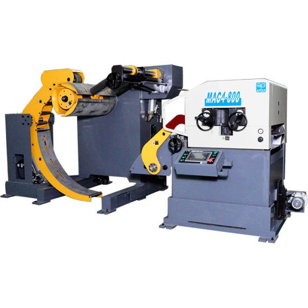 Steel Bar Decoiler Straightener Feeder / Metal Material Roll Stamping Automation