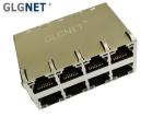 Stacked RJ45 Modular Jack 2 x 4 PCB Mounting Style  -40 ℃ - 85 ℃ Operating