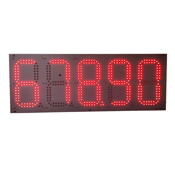 Quality Glue Sealing Fuel Station Gas Pylon Sign 7 Segment Led Display Board wholesale