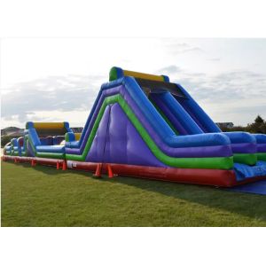 0.55mm PVC Kids Backyard Inflatable Obstacle Course For Challenging