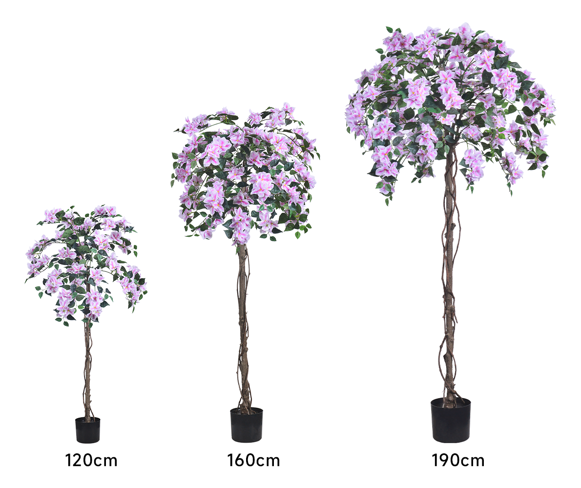 Artificial Light Pink Bougainvillea Tree, 47/63/75 inch, UV Resistant Faux Plant for Outdoor & Indoor Decor, Wholesale Fake Flower Tree