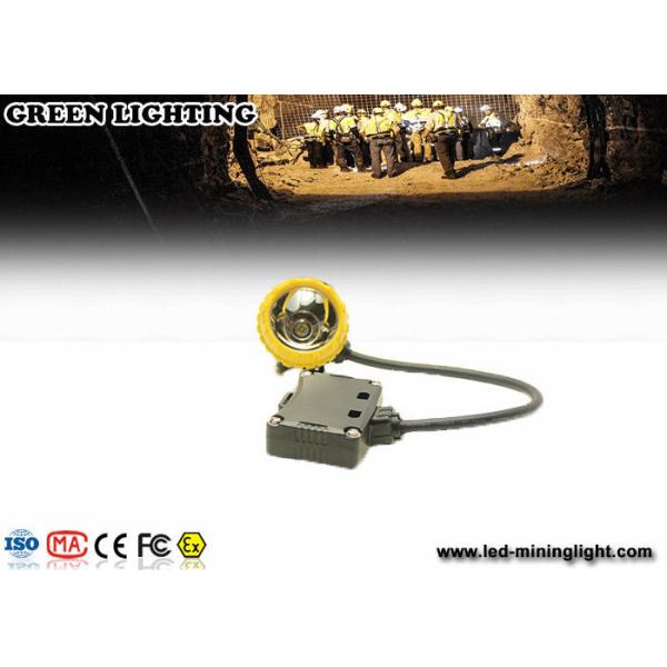 Quality Yellow Water Proof Underground Led Miners Cap Lamp 376g 1.67W IP68 wholesale