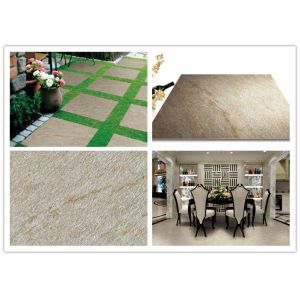 Yellow Beige Ceramic Glazed Porcelain Tile Concave And Convex Pattern