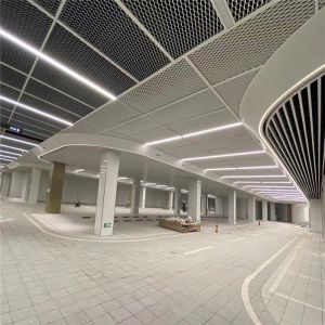 600X1200mm Mesh Ceiling Panel Aluminum Hook On Mesh Ceiling For Mall