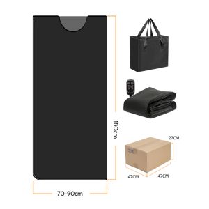 Portable Far Infrared Sauna Blanket with 180x180cm Size Waterproof PVC Inner and