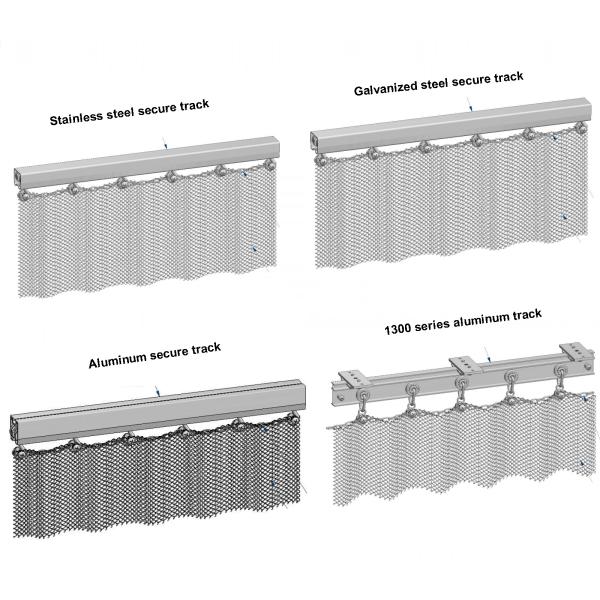 1.2mm X 6mm Metal Mesh Drapery Aperture Aluminum Coil Mesh For Space Divider