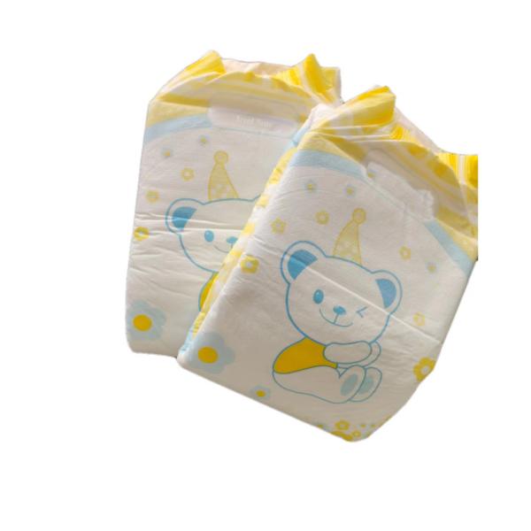PE Backsheet Disposable Printed 3D Leak Prevention Channel Diaper with USA Fluff