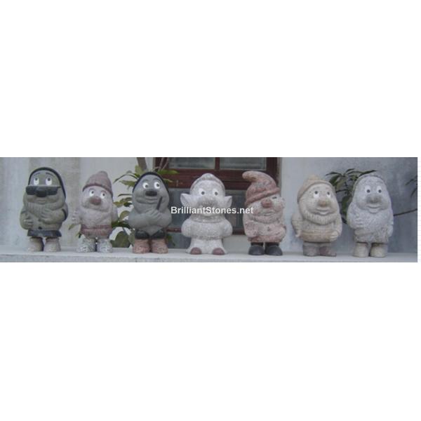 Quality Seven Dwarfs Granite Statues, Polished, 1 or more kinds granites mixed, Suits for Garden wholesale