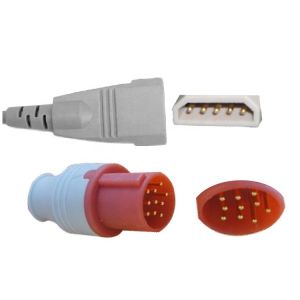 IBP adapter cable compatible for GE-Hellige monitor to PVB transducer