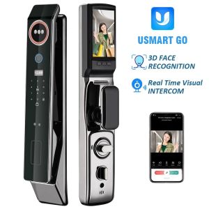 Glomarket Factory Price Wifi App Smart Door Lock With Face Recognition Biometric