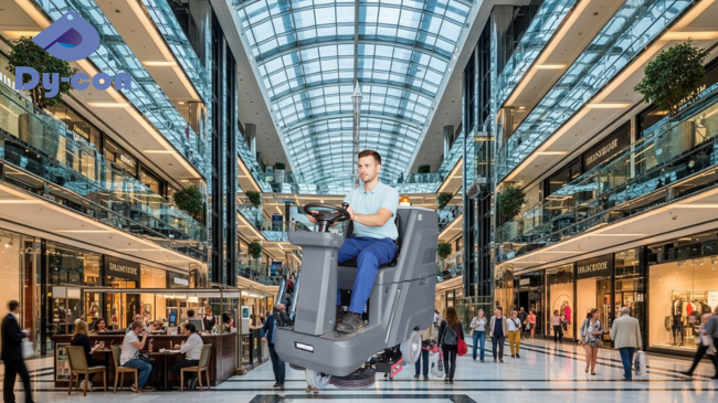 D8 Pro Ride-On Floor Scrubber with Large 140L Tank Capacity, High-Torque Rear