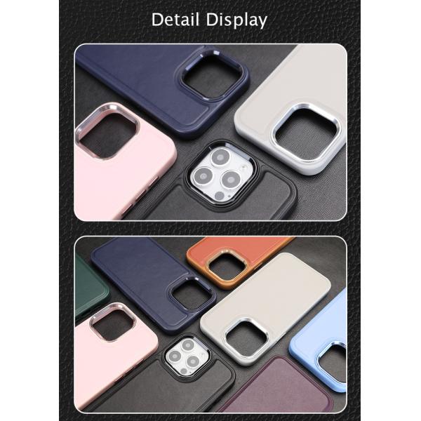 PU Leather Phone Case Shockproof Mobile Cover 60g For IPhone 16 15 Pro Max