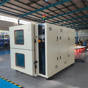 Two Zone Thermal Shock Test Chamber Temperature Simulated Climate Conditions 80L
