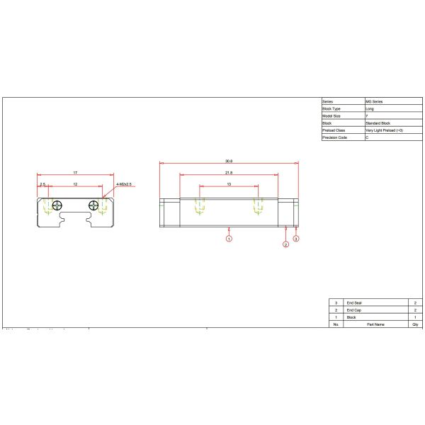 MGN7H Linear Motion Guide Rail High Precision Linear Rails OEM MGN Type
