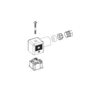 18mm Solenoid Valve Connector Types A Size Male MCX Connector For Hydraulic /
