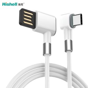 Portable USB Elbow Data Cable Practical L Shaped Anti Abrasion