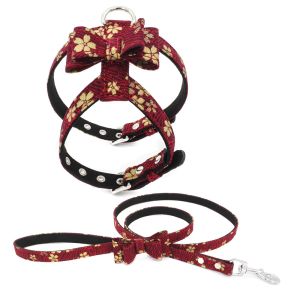 Christmas style easy walk dog harness reversible