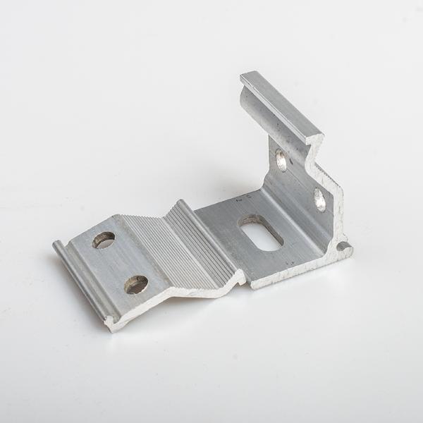 6005 T5 Aluminium Machining Parts 30~50mm Thin Film Solar Panel Clamps