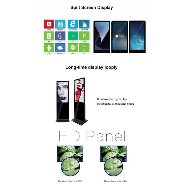 55 Inch RK3288 Wifi touch screen kiosk,Wifi/3G Advertising Display Player Digital Signage digitalsignageadvertising