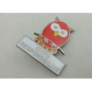 NYPS promotional lapel pins By Iron Stamped With Safety Pin And Epoxy