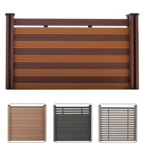 Villa WPC Fence Panels Security Composite Plastic Wood Fence Boards